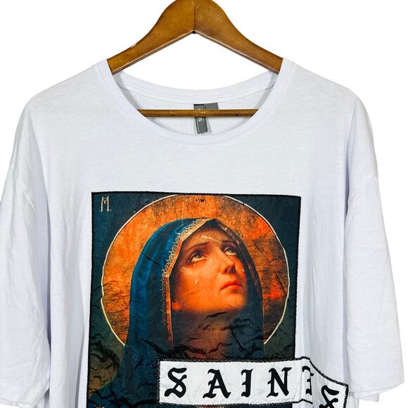Asos Virgin Mary Saints Graphic Tee Short Sleeve - 3XL - Picture 2 of 4